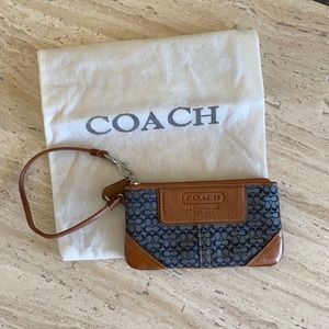 Cute Navy Coach Wristlet!
